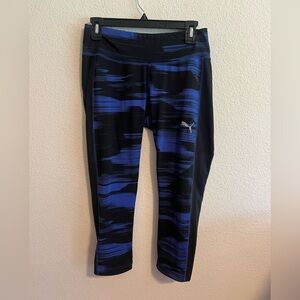 Puma Blue and Black Exercise Pants Size Large
